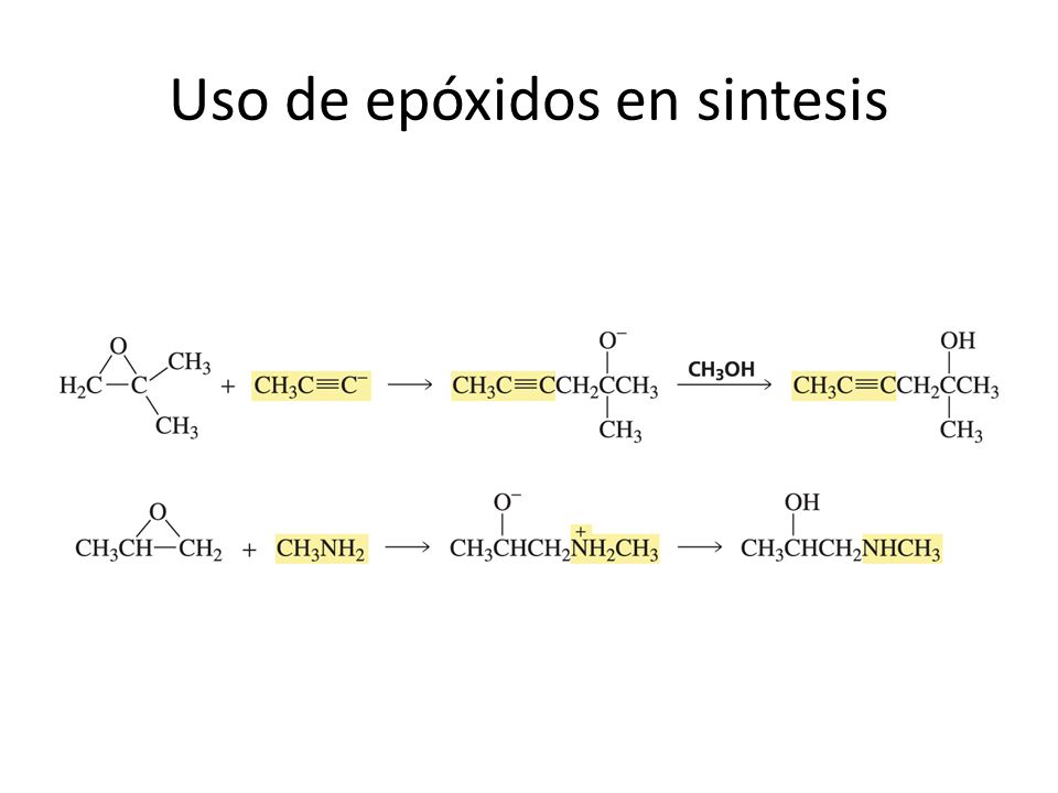 Uso de epóxidos en sintesis