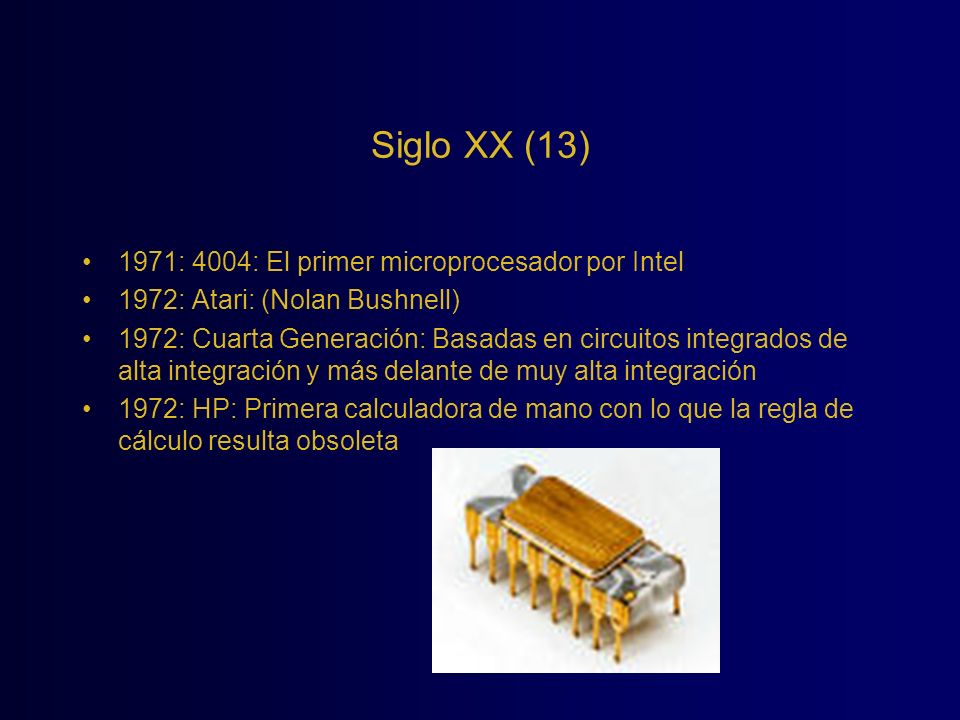 Siglo XX (13) 1971: 4004: El primer microprocesador por Intel
