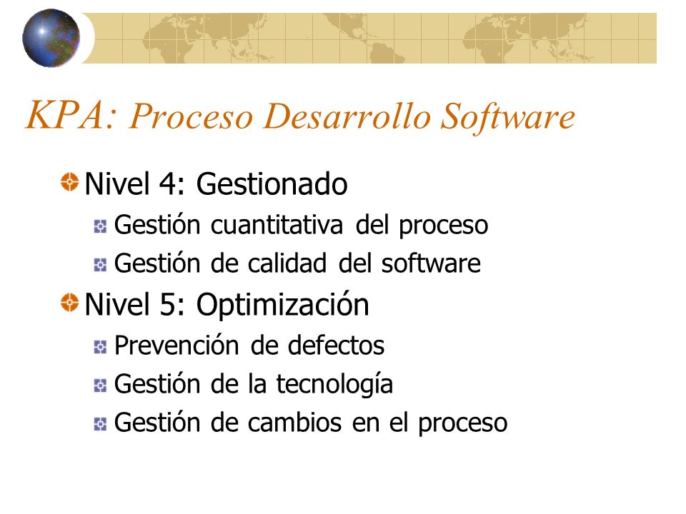 KPA: Proceso Desarrollo Software
