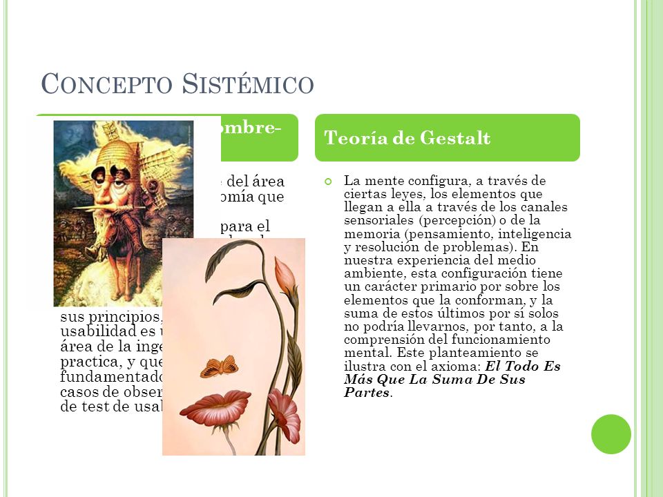 Concepto Sistémico Diseño Interfaz Hombre- Máquina Teoría de Gestalt