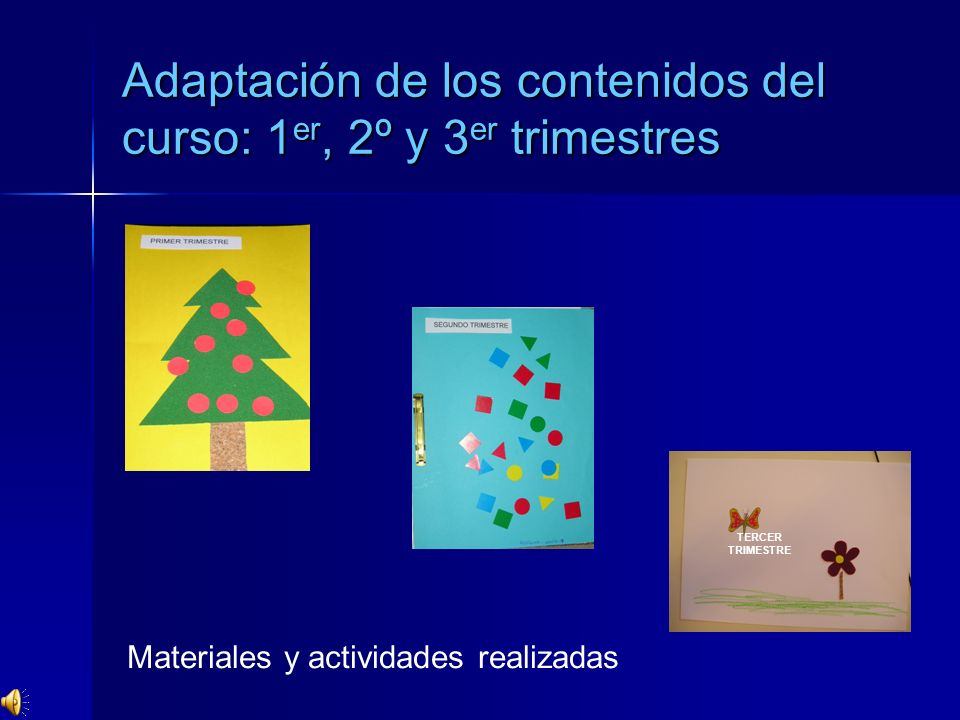 Adaptación de los contenidos del curso: 1er, 2º y 3er trimestres