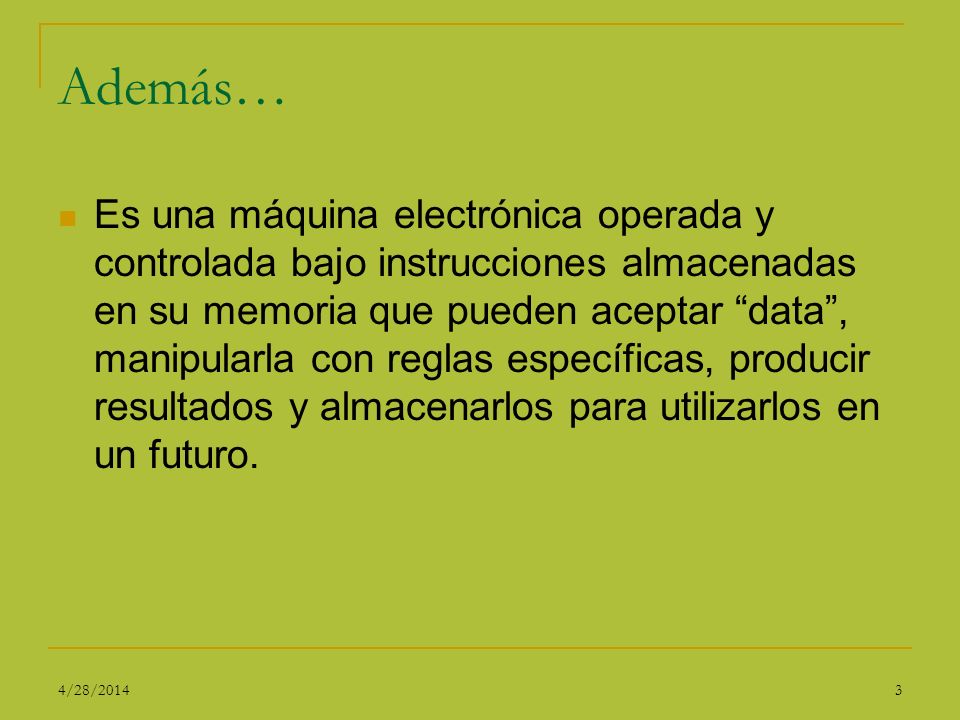 Además…
