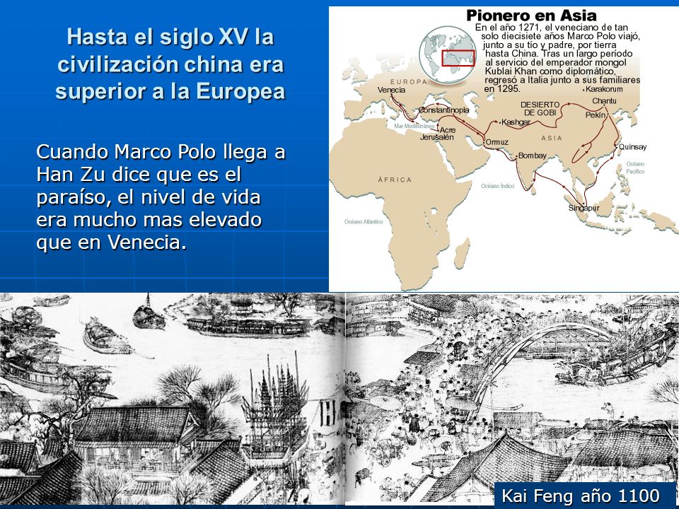 Hasta el siglo XV la civilización china era superior a la Europea