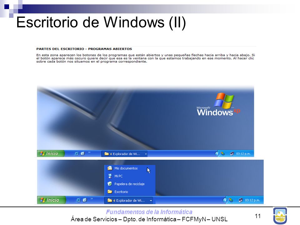 Escritorio de Windows (II)
