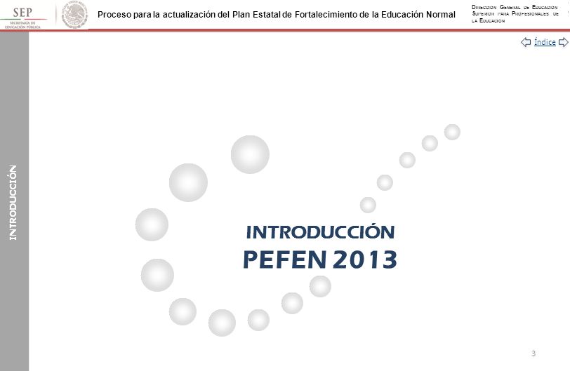 INTRODUCCIÓN INTRODUCCIÓN PEFEN 2013