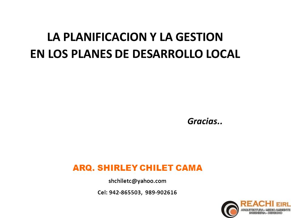 LA PLANIFICACION Y LA GESTION EN LOS PLANES DE DESARROLLO LOCAL