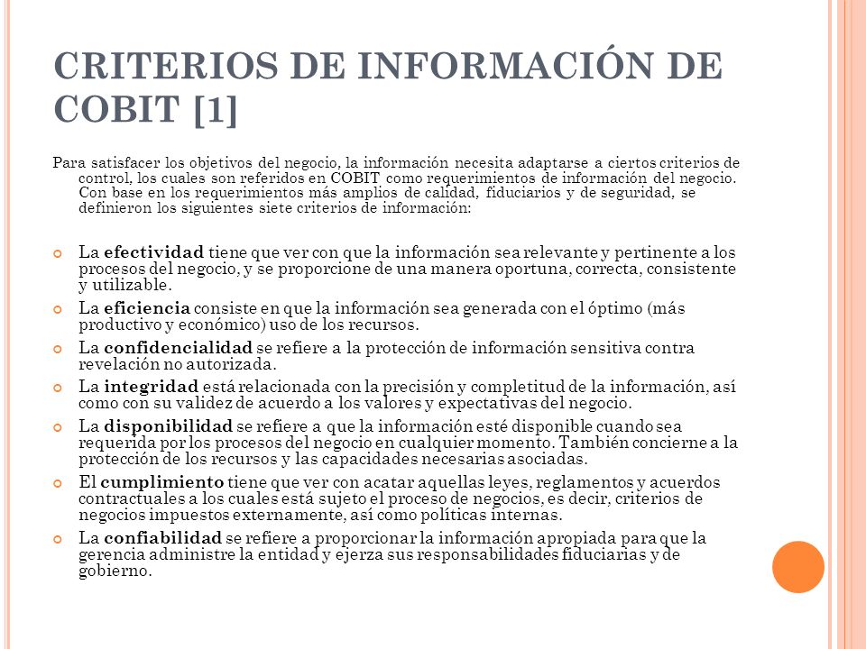 CRITERIOS DE INFORMACIÓN DE COBIT [1]