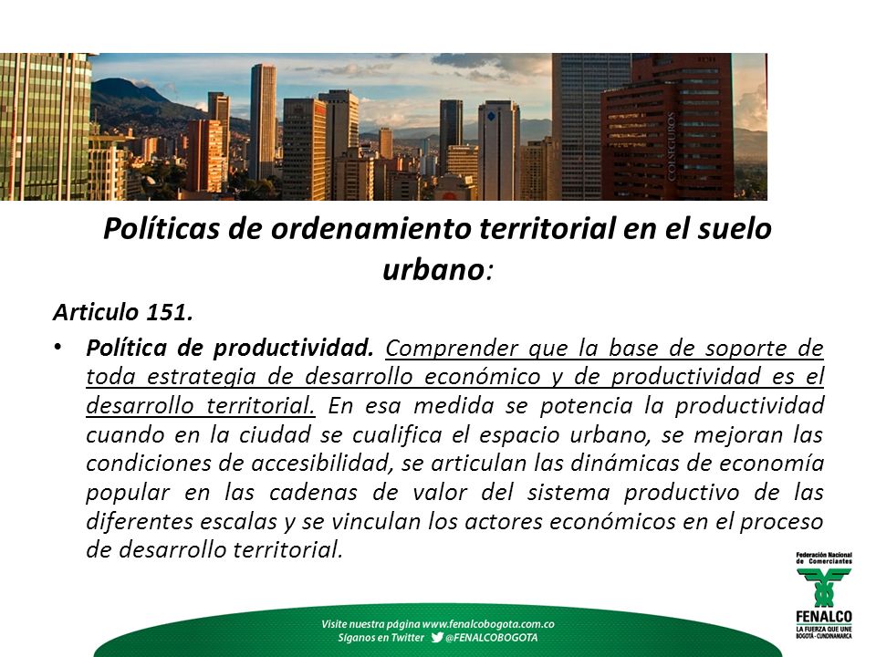 Políticas de ordenamiento territorial en el suelo urbano:
