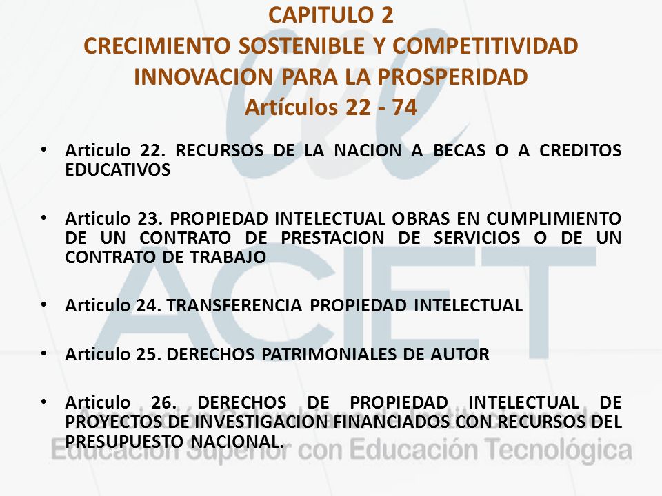 CAPITULO 2 CRECIMIENTO SOSTENIBLE Y COMPETITIVIDAD INNOVACION PARA LA PROSPERIDAD Artículos