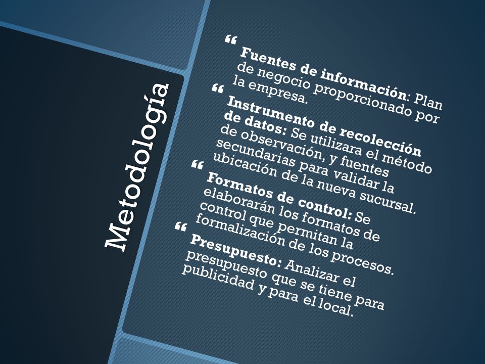 Fuentes de información: Plan de negocio proporcionado por la empresa.