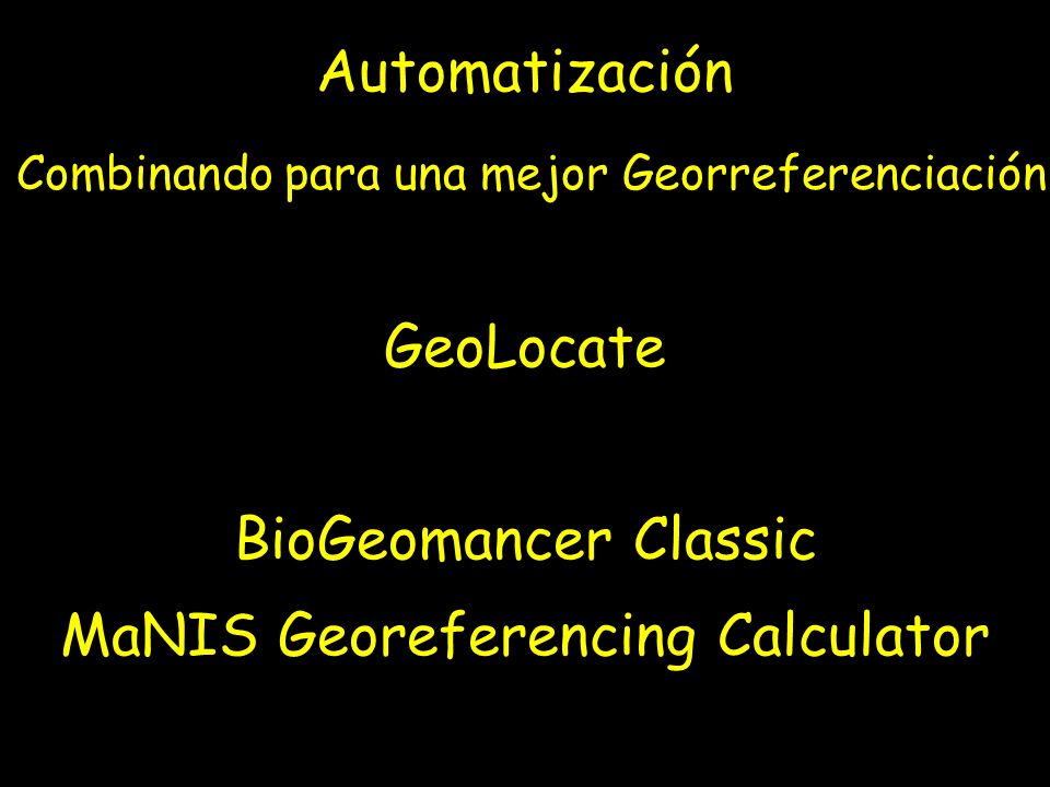 MaNIS Georeferencing Calculator