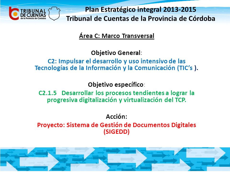 Plan Estratégico integral Tribunal de Cuentas de la Provincia de Córdoba