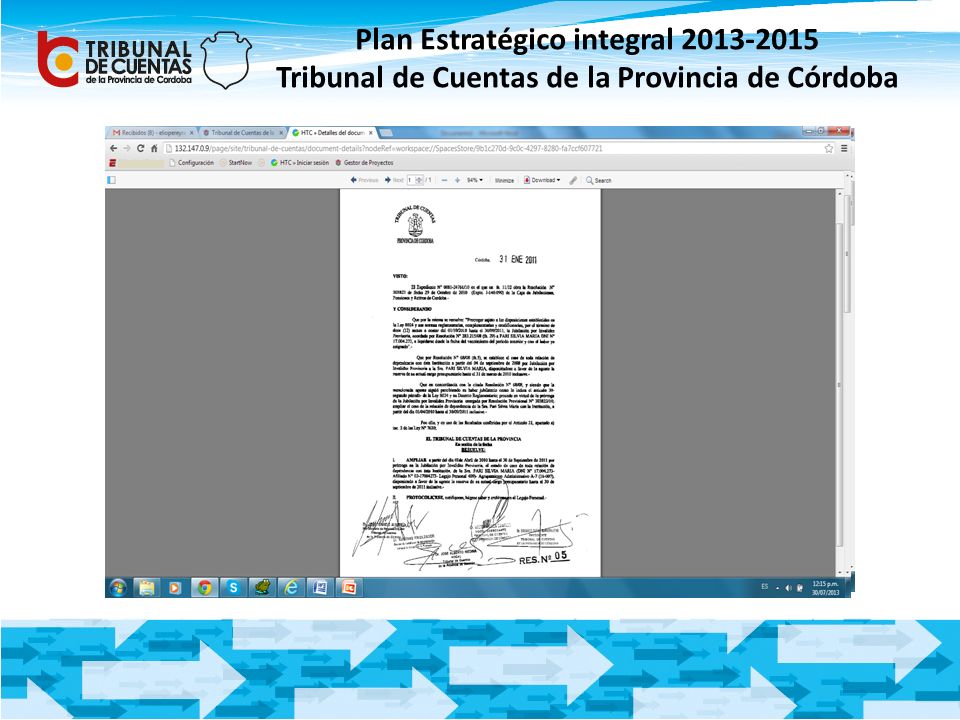 Plan Estratégico integral Tribunal de Cuentas de la Provincia de Córdoba