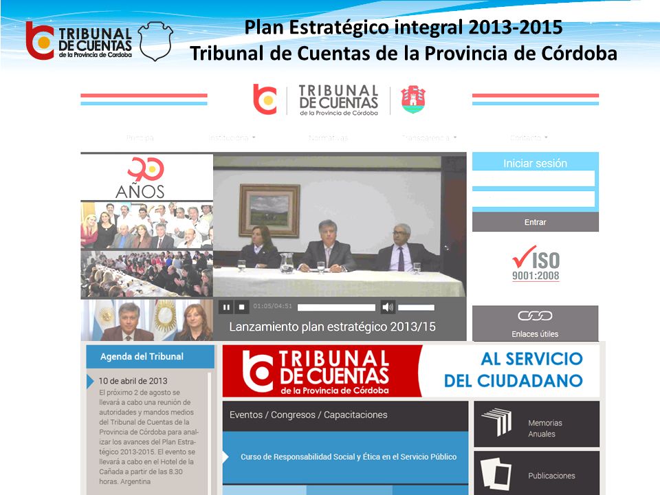 Plan Estratégico integral Tribunal de Cuentas de la Provincia de Córdoba