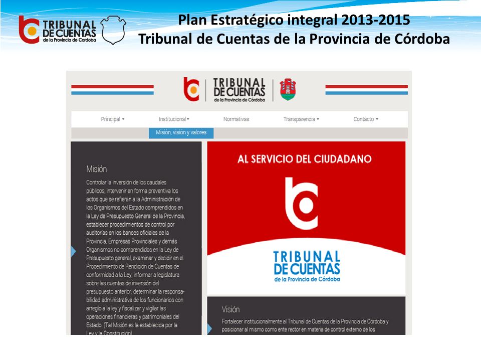 Plan Estratégico integral Tribunal de Cuentas de la Provincia de Córdoba