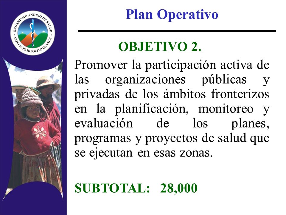 Plan Operativo OBJETIVO 2.