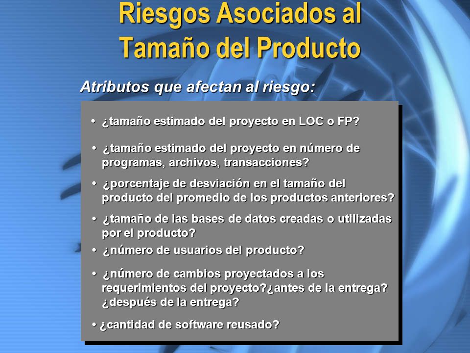 Riesgos Asociados al Tamaño del Producto