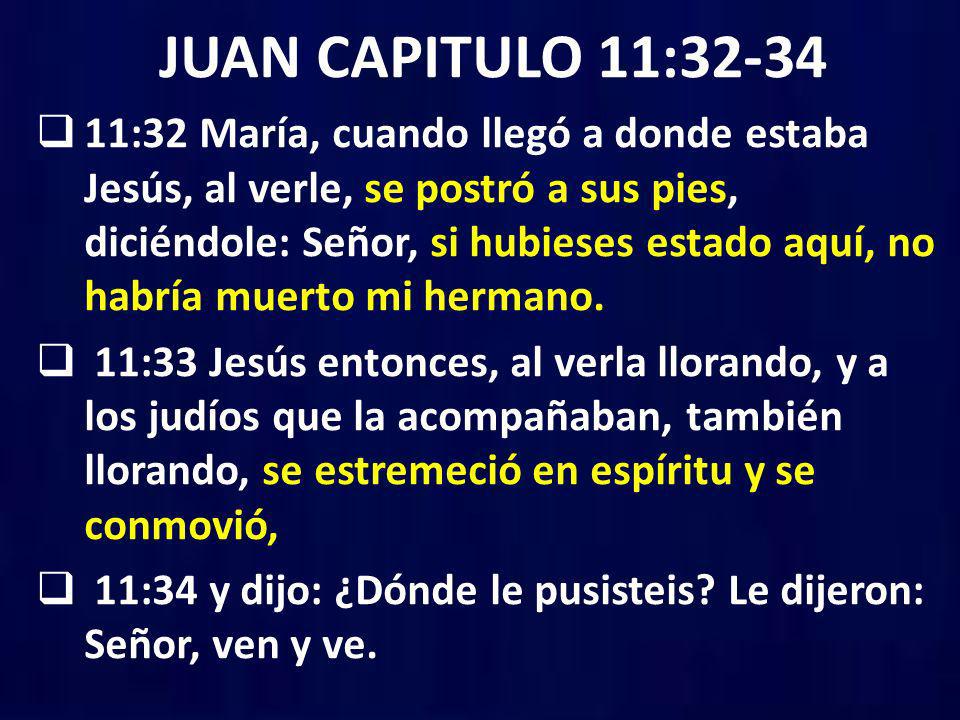 JUAN CAPITULO 11:32-34