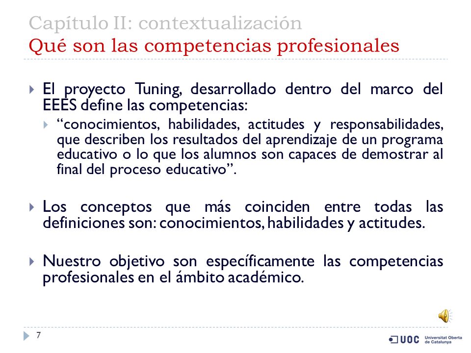 Capítulo II: contextualización Qué son las competencias profesionales