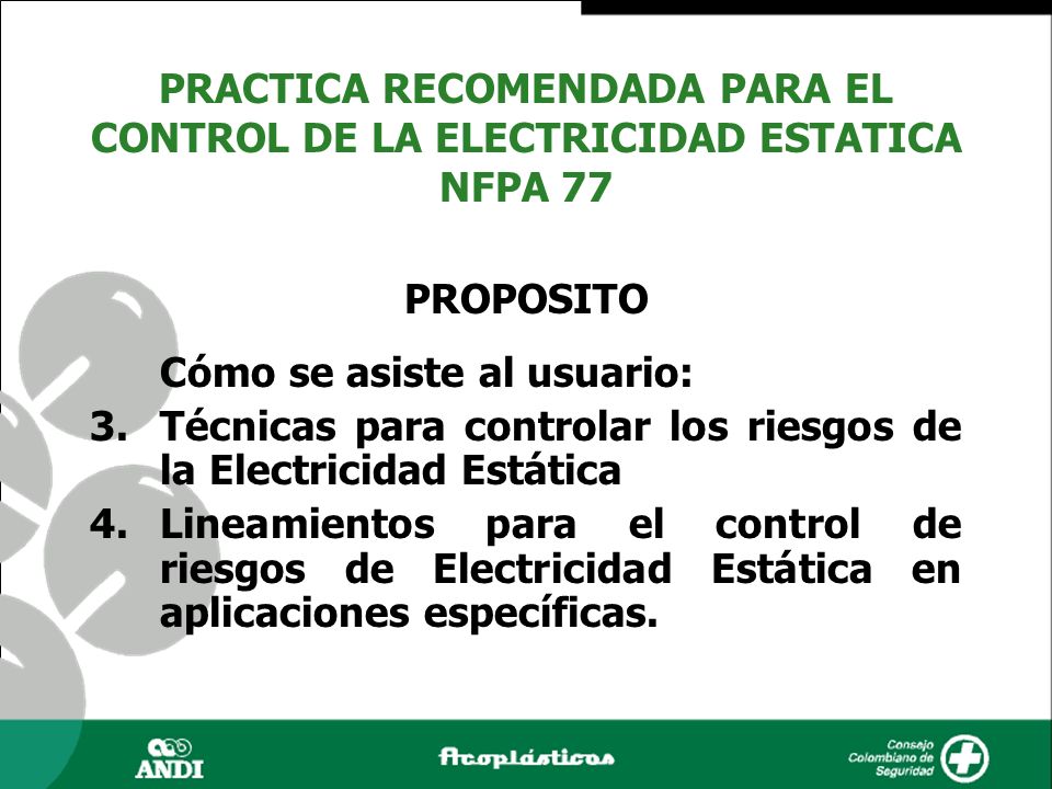 PRACTICA RECOMENDADA PARA EL CONTROL DE LA ELECTRICIDAD ESTATICA NFPA 77