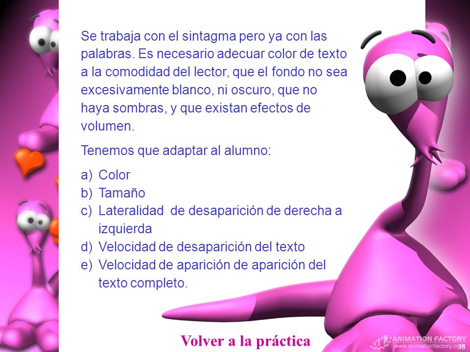 Se trabaja con el sintagma pero ya con las palabras
