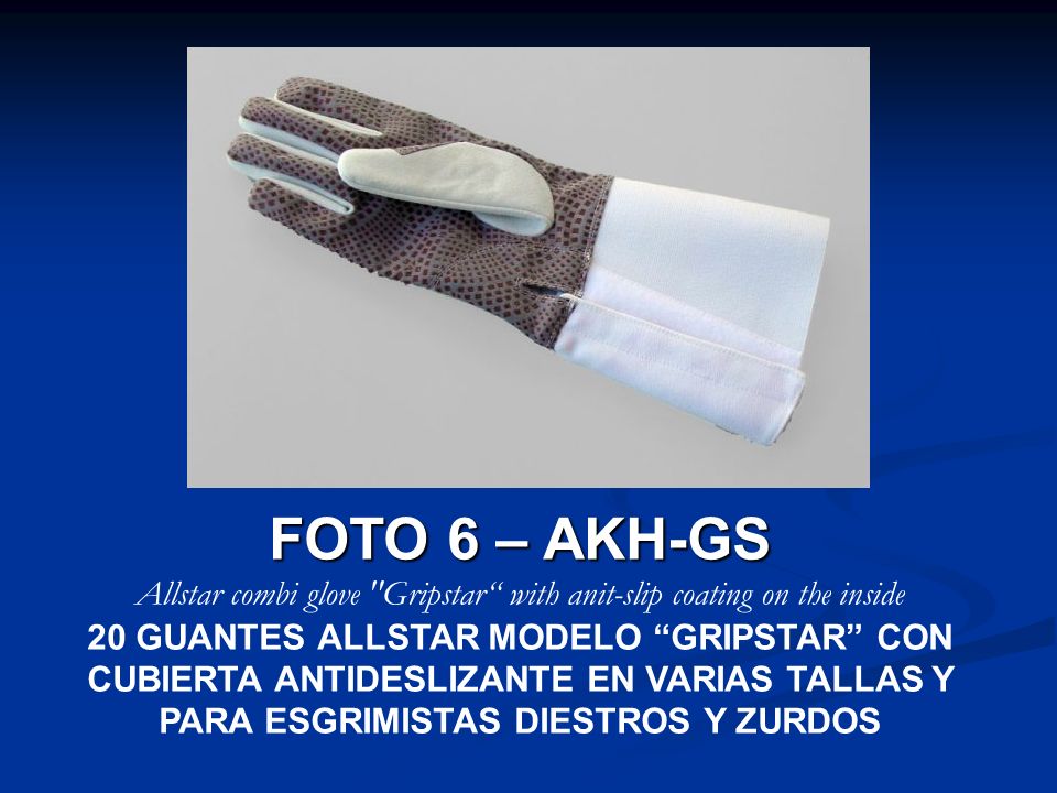 Allstar combi glove Gripstar with anit-slip coating on the inside