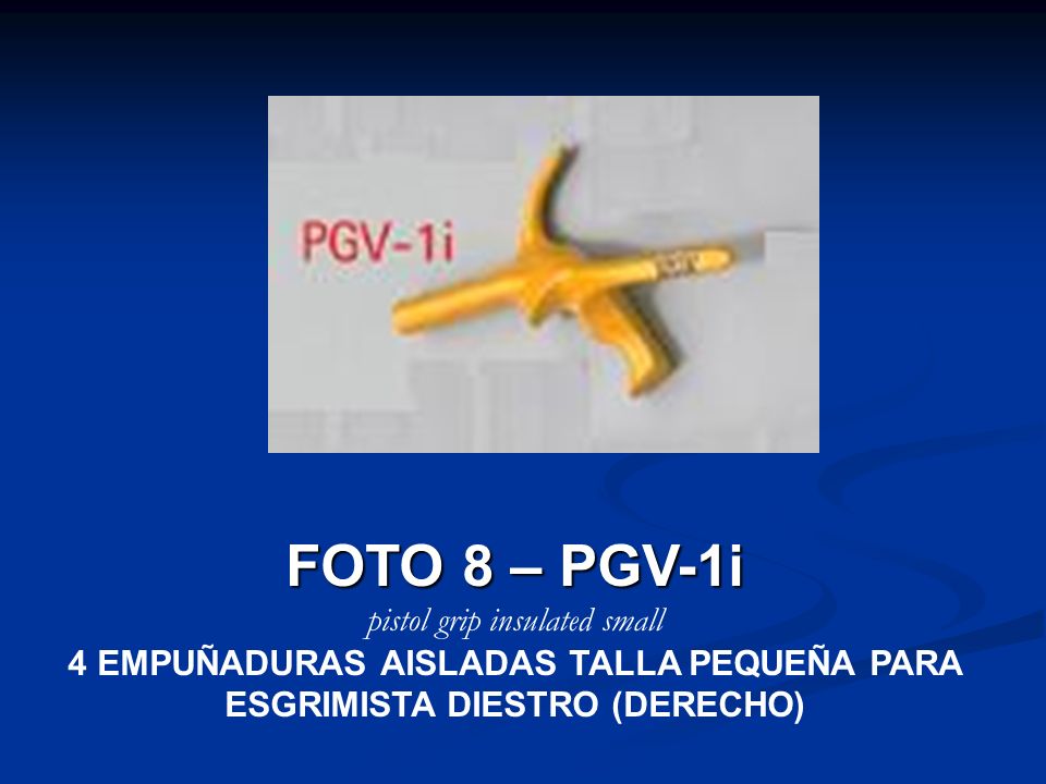 4 EMPUÑADURAS AISLADAS TALLA PEQUEÑA PARA ESGRIMISTA DIESTRO (DERECHO)