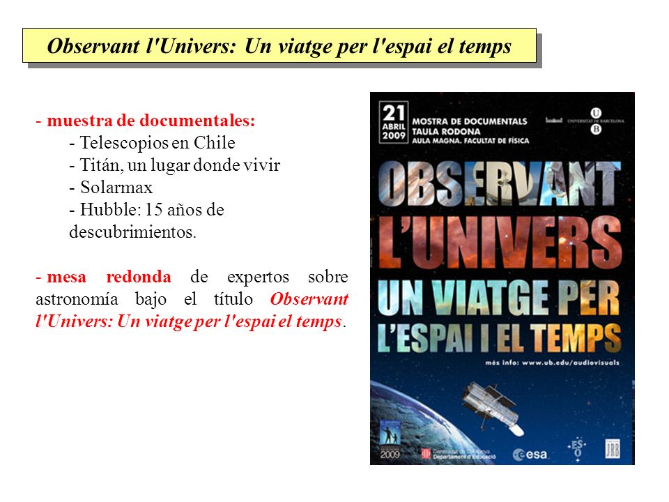 Observant l Univers: Un viatge per l espai el temps