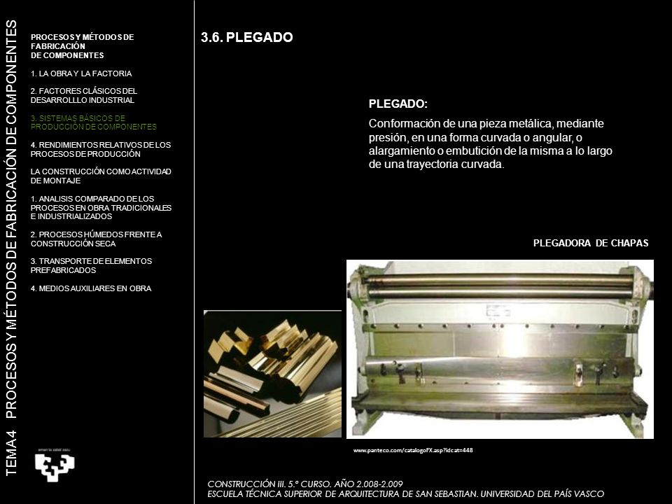 TEMA 4 PROCESOS Y MÉTODOS DE FABRICACIÓN DE COMPONENTES 3.6. PLEGADO