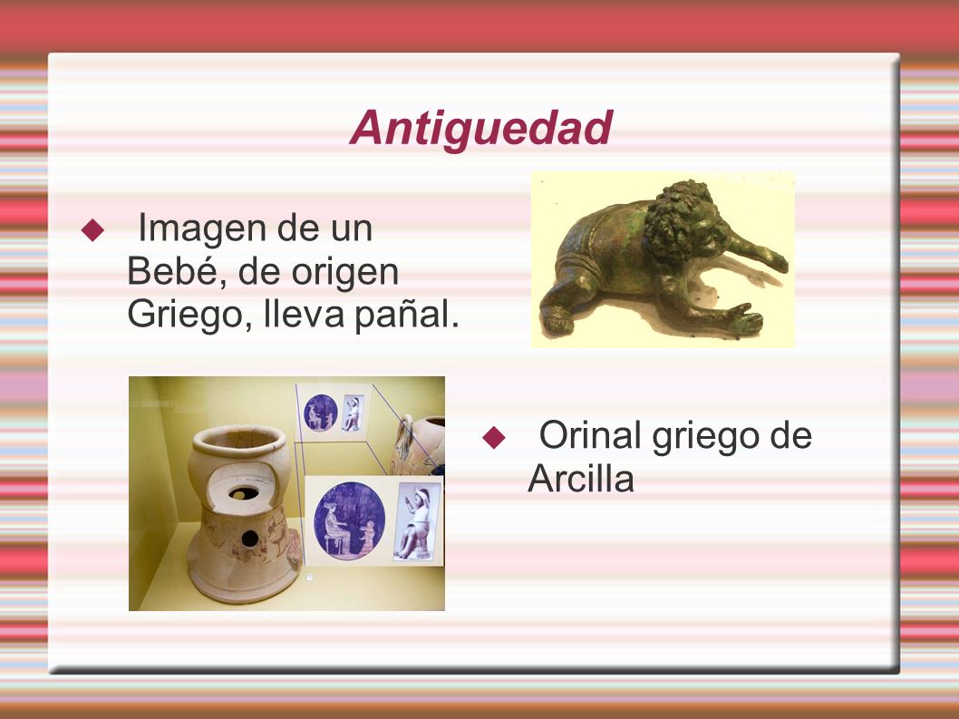 Antiguedad Imagen de un Bebé, de origen Griego, lleva pañal.