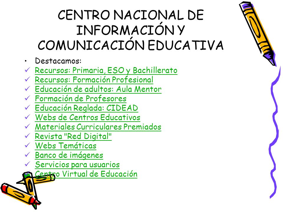 CENTRO NACIONAL DE INFORMACIÓN Y COMUNICACIÓN EDUCATIVA