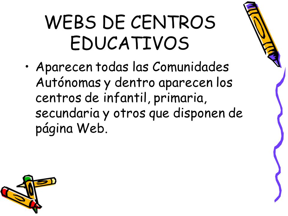WEBS DE CENTROS EDUCATIVOS
