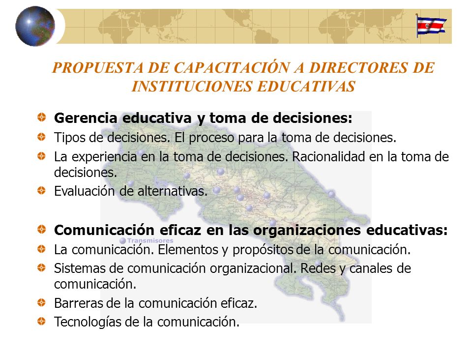 PROPUESTA DE CAPACITACIÓN A DIRECTORES DE INSTITUCIONES EDUCATIVAS