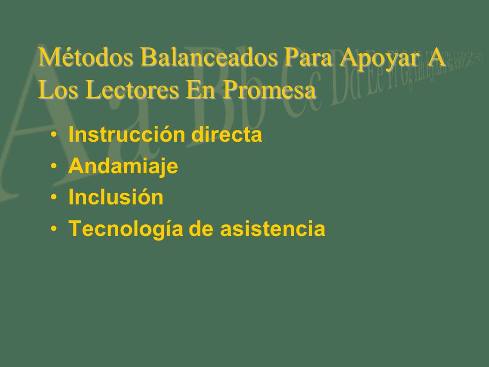 Métodos Balanceados Para Apoyar A Los Lectores En Promesa