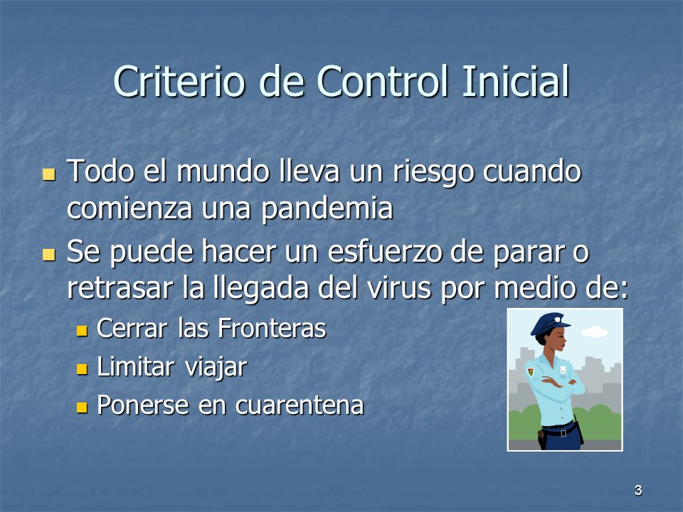 Criterio de Control Inicial