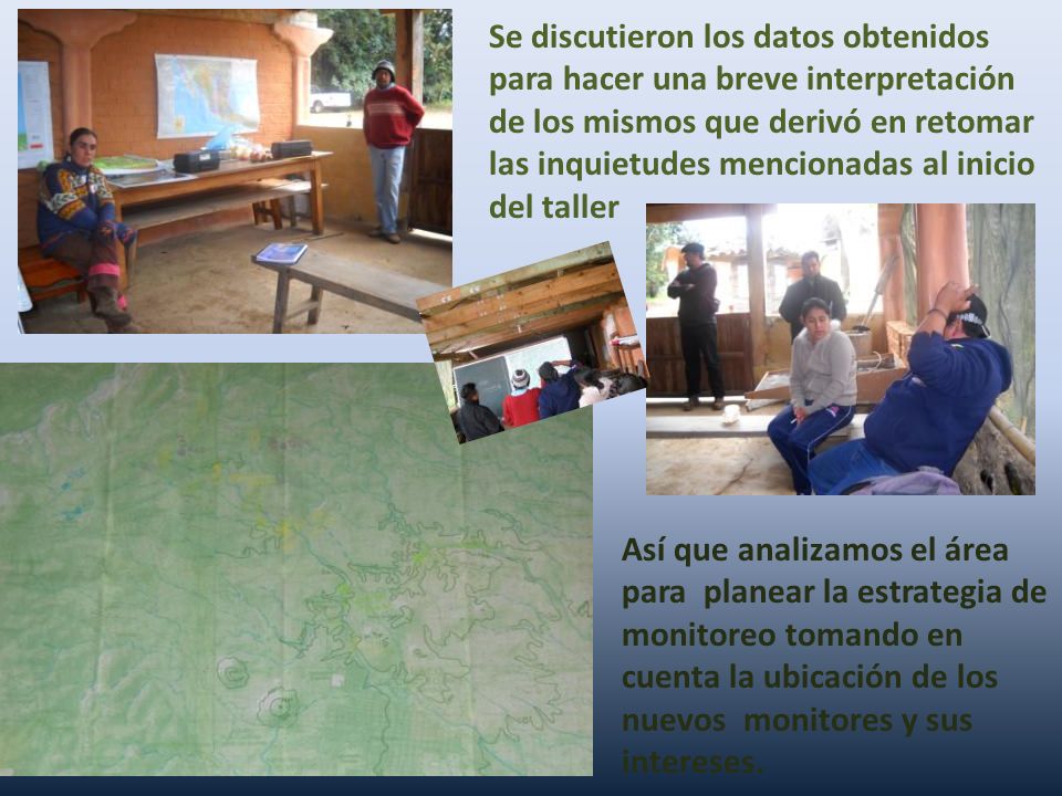 Se discutieron los datos obtenidos para hacer una breve interpretación de los mismos que derivó en retomar las inquietudes mencionadas al inicio del taller