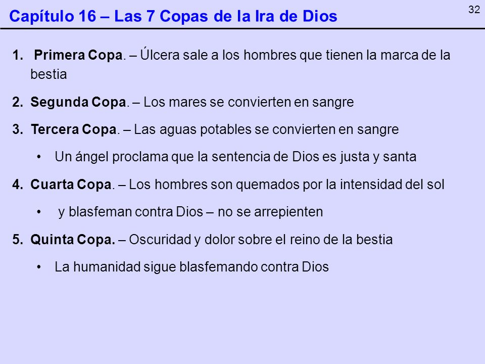 Capítulo 16 – Las 7 Copas de la Ira de Dios