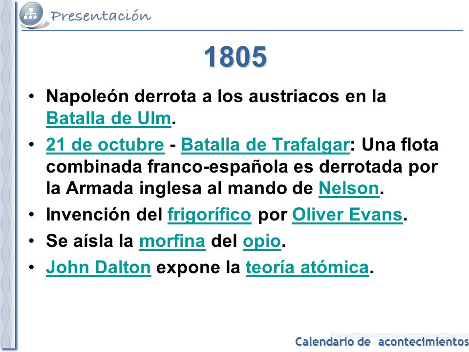 1805 Napoleón derrota a los austriacos en la Batalla de Ulm.