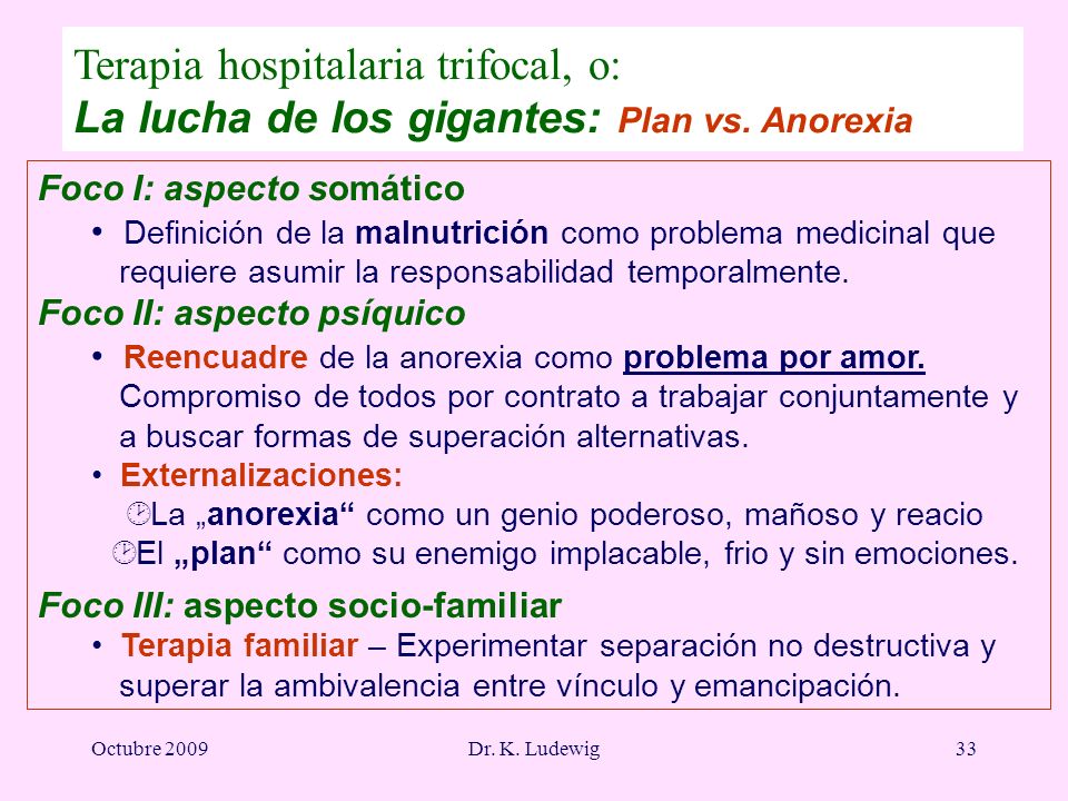 Terapia hospitalaria trifocal, o: La lucha de los gigantes: Plan vs