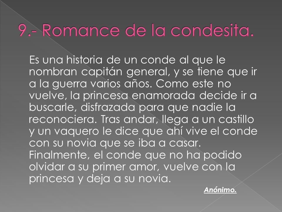 9.- Romance de la condesita.