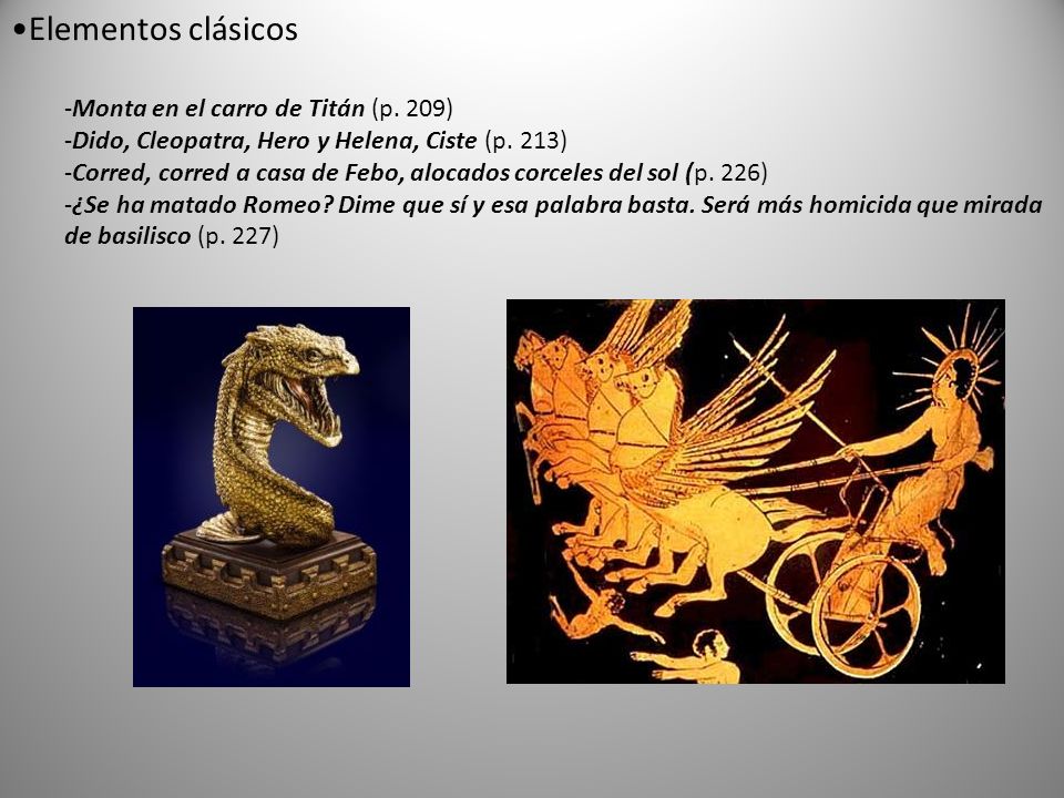 Elementos clásicos Monta en el carro de Titán (p. 209)