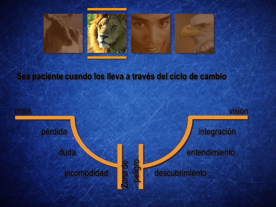 Sea paciente cuando los lleva a través del ciclo de cambio
