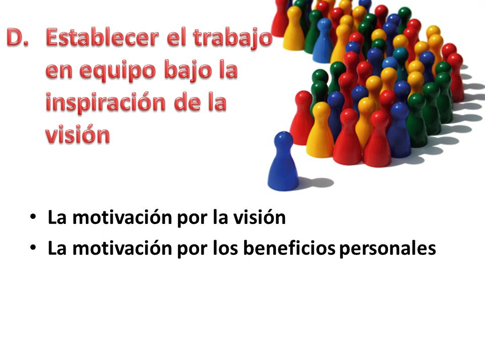 Establecer el trabajo en equipo bajo la inspiración de la visión