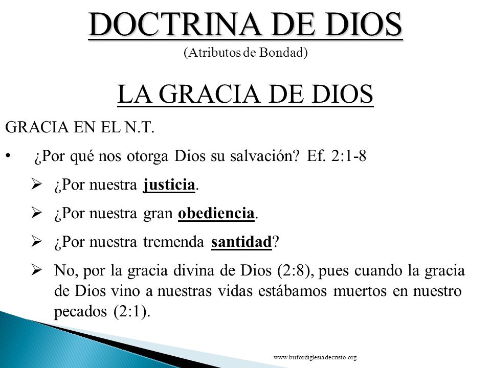 DOCTRINA DE DIOS LA GRACIA DE DIOS CONCLUSIÓN GRACIA EN EL N.T.