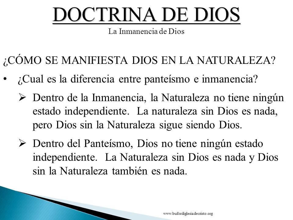 DOCTRINA DE DIOS ¿CÓMO SE MANIFIESTA DIOS EN LA NATURALEZA