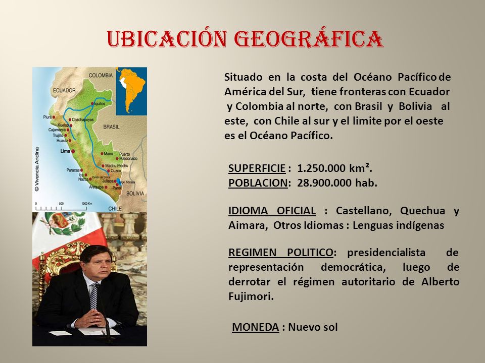 Ubicación geográfica Situado en la costa del Océano Pacífico de América del Sur, tiene fronteras con Ecuador.