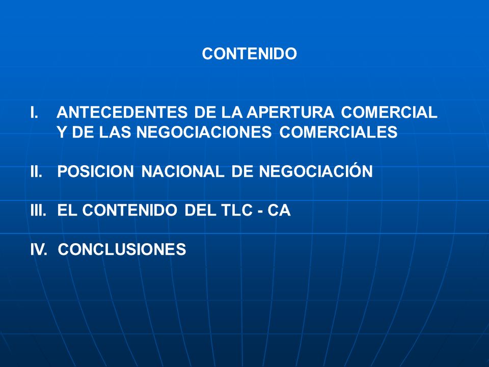 I. ANTECEDENTES DE LA APERTURA COMERCIAL