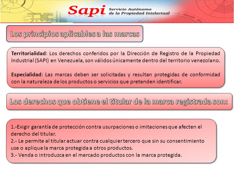 Los principios aplicables a las marcas