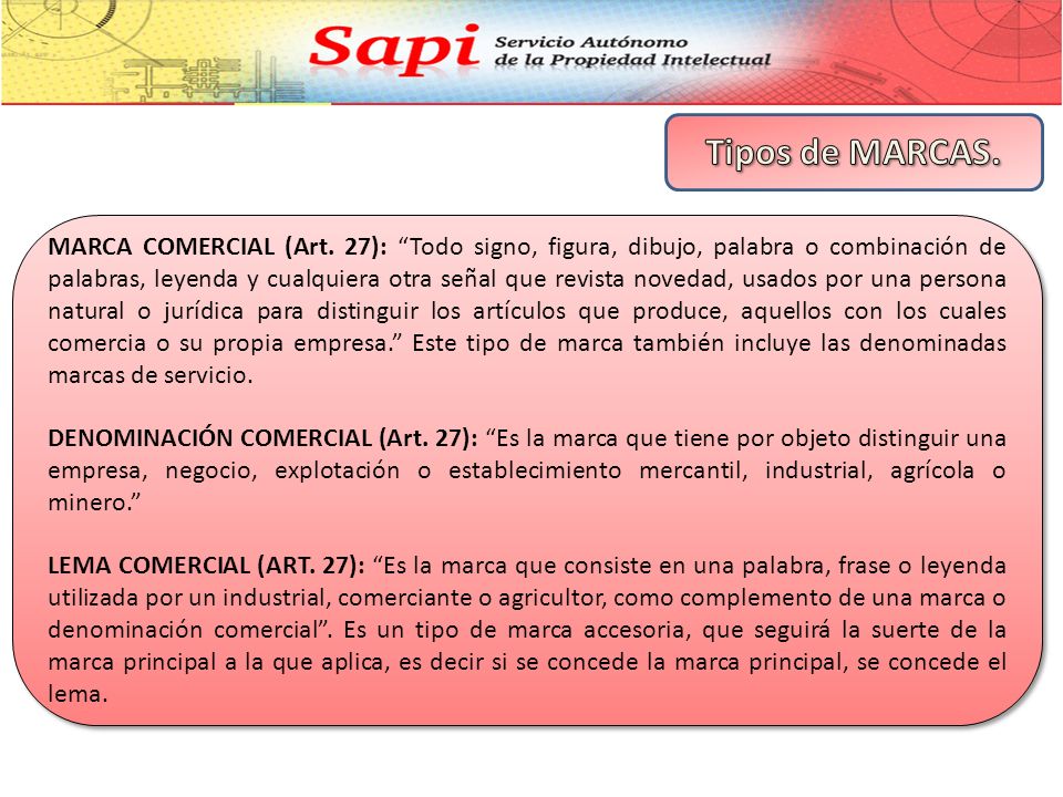 Tipos de MARCAS.