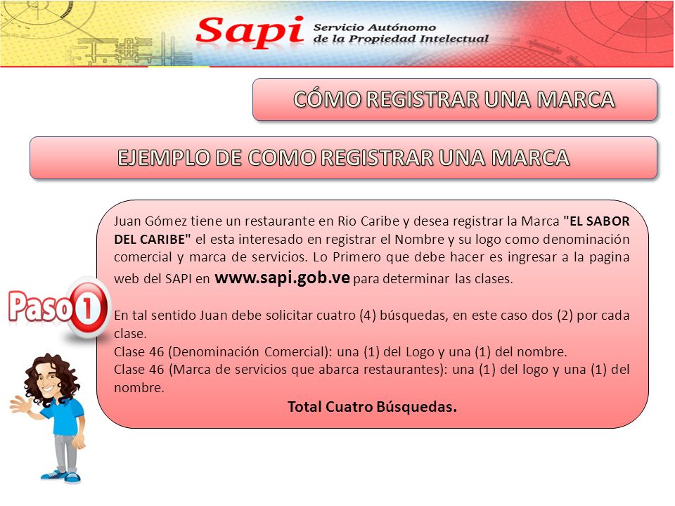CÓMO REGISTRAR UNA MARCA EJEMPLO DE COMO REGISTRAR UNA MARCA